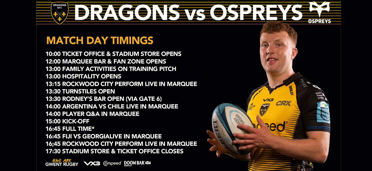 Dragon News Your Matchday Guide vs Ospreys