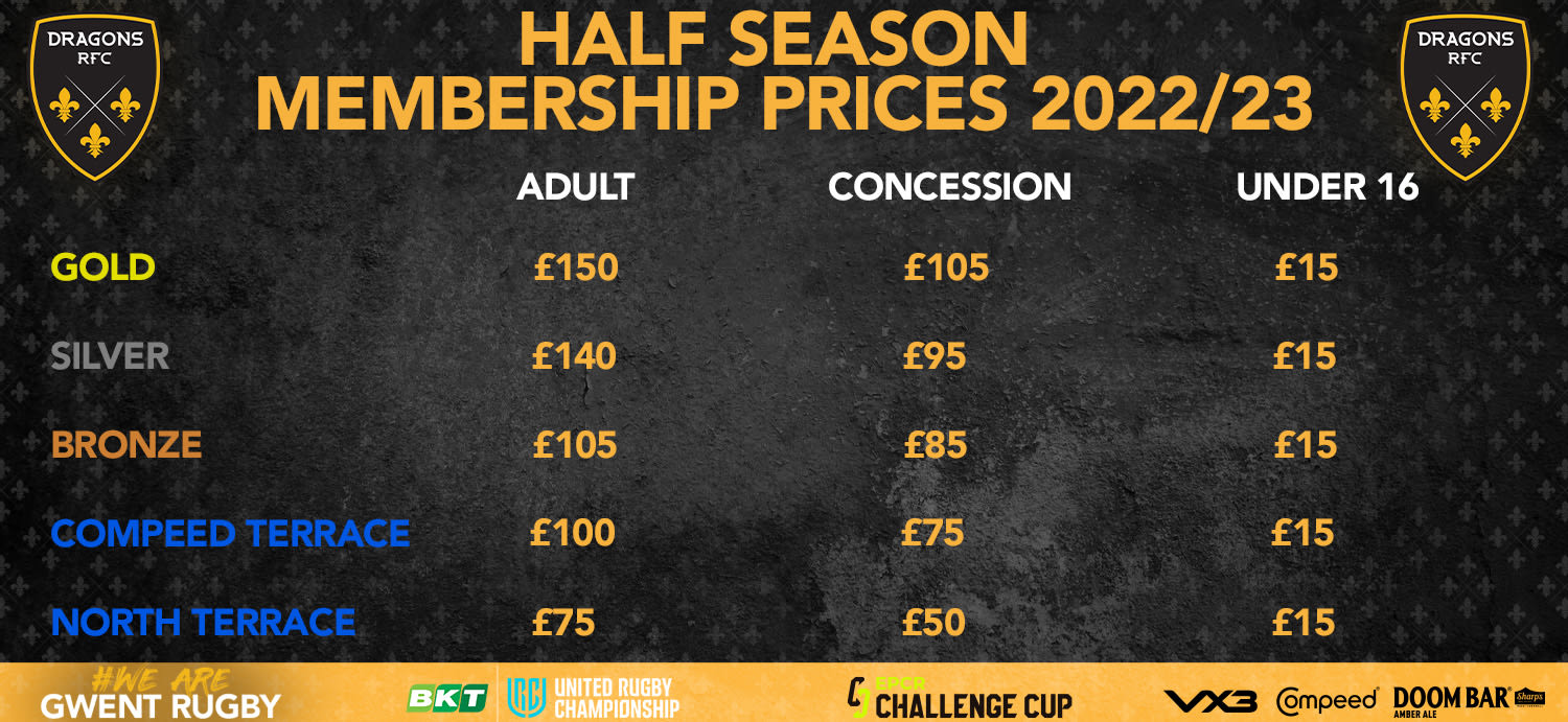 Half Season Memberships