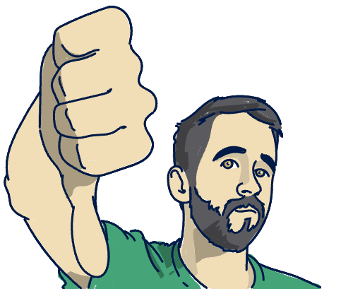 Gary Woodfine thumbs down