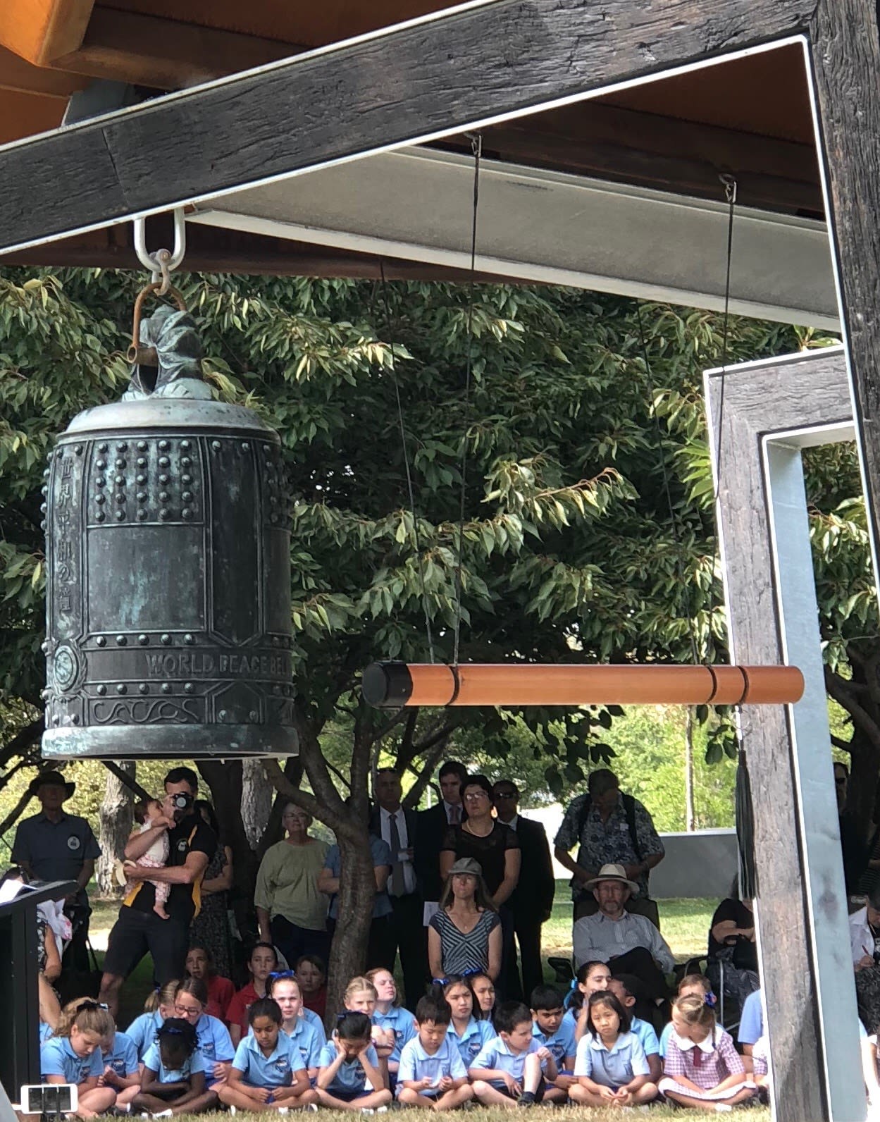 A big peace of history as the Canberra Rotary Peace Bell ...