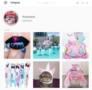 Hastag Unicorns Instagram