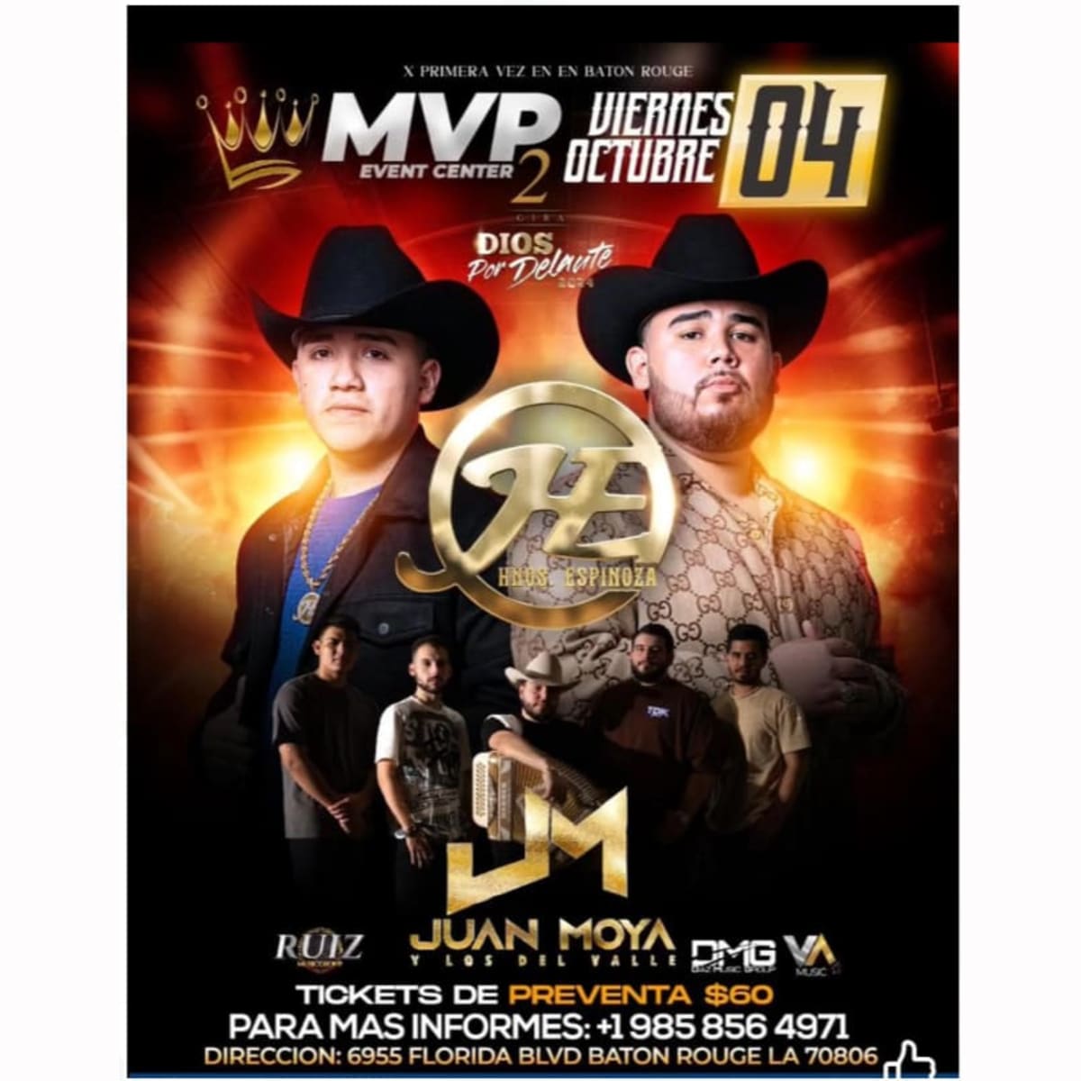 HERMANOS ESPINOZA , JUAN MOYA Y LOS DEL VALLE EN VIVO ! in Baton
