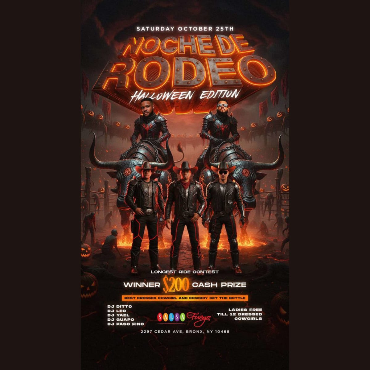 Noche De Rodeo Saturday October 25 in Bronx - Tickets 2025-10-25