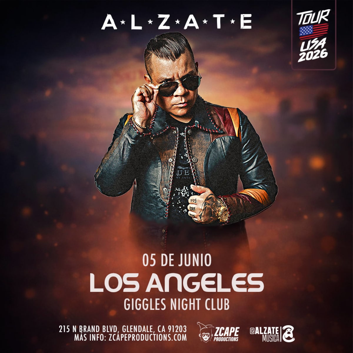 洋楽 Mexico Suena a Los Angeles Alzate en Los Angeles in Glendale - Tickets 2026-06-05 | Giggles