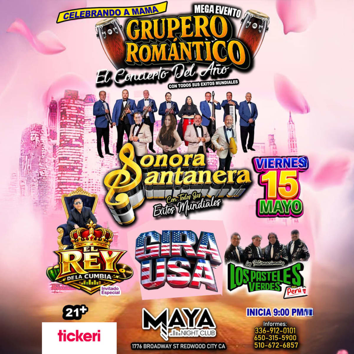Gira USA - Sonora Santanera- El Rey de la Cumbia - Los Pasteles