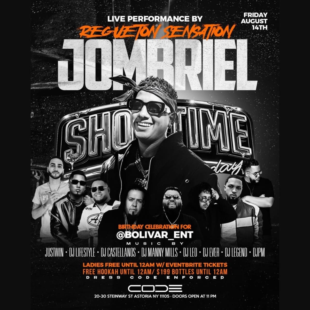 Showtime Fridays Jombriel Live At Code Astoria in Astoria