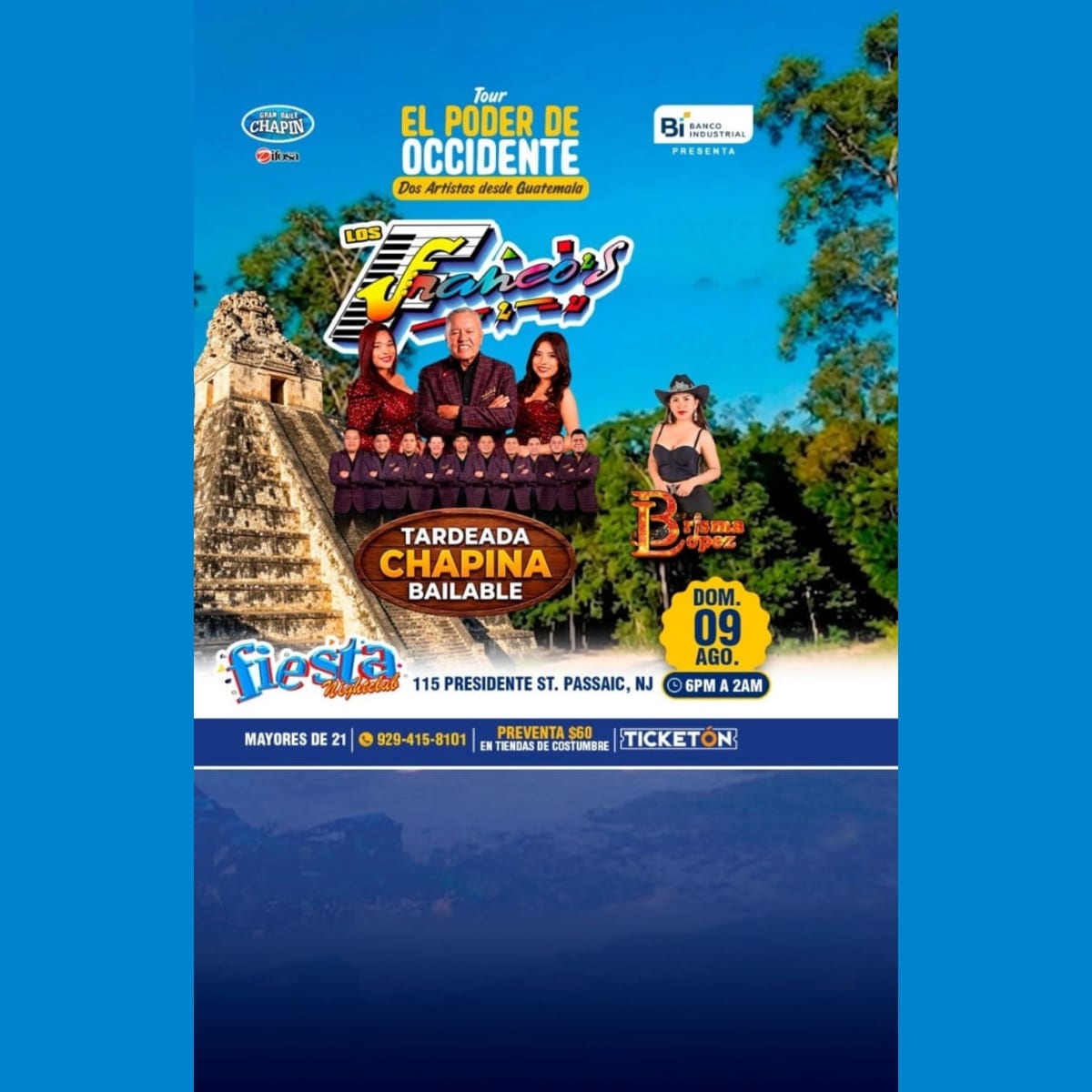 LOS FRANCOS & BRISMA LOPEZ TARDEADA CHAPINA BAILABLE in Passaic