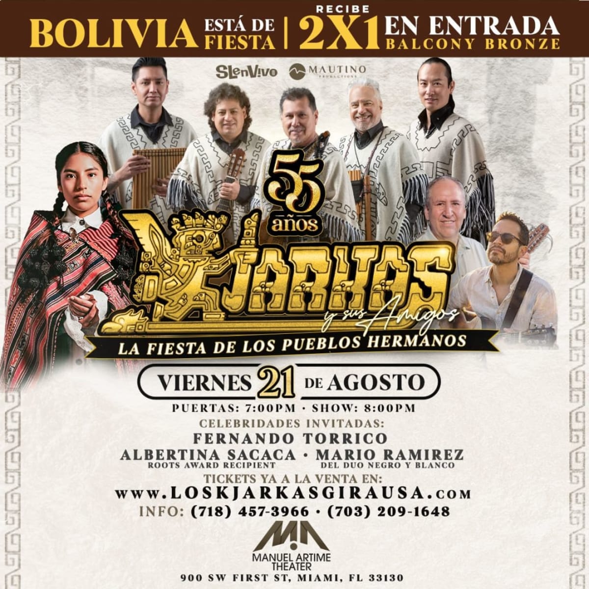 LOS KJARKAS 55 Años | Miami in Miami - Tickets 2026-08-21 | Manuel