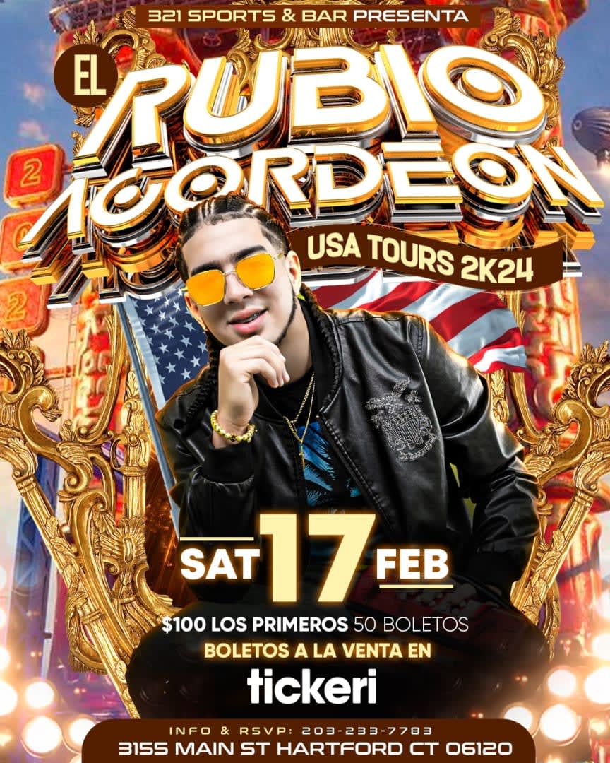 Event - El Rubio Acordeón  - Hartford, CT - Sat, February 17, 2024} | concert tickets