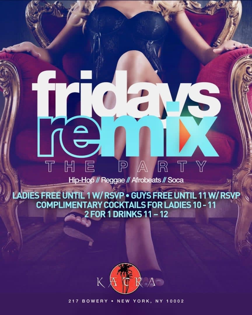 Event - NYC Hip Hop vs Reggae Katra Lounge Remix Fridays FREE Gametight Guestlist