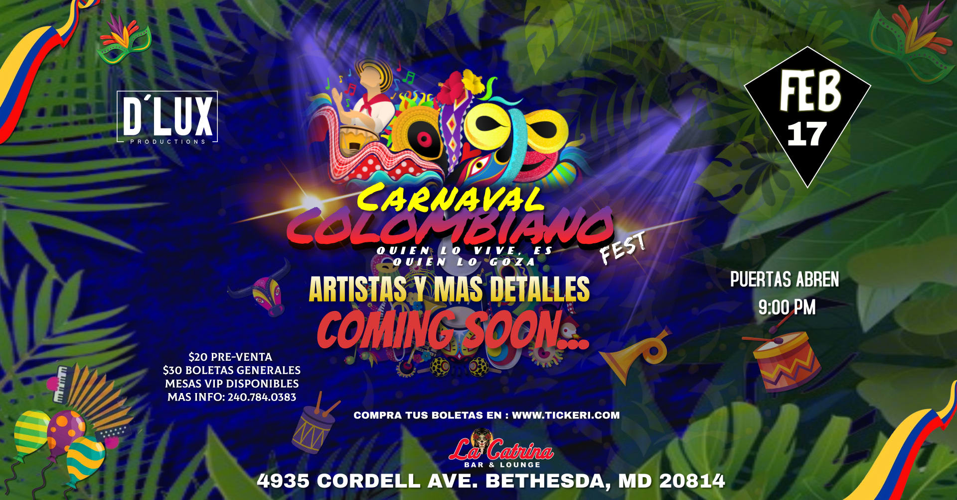 Event - Carnaval Colombiano en Bethesda MD!! 