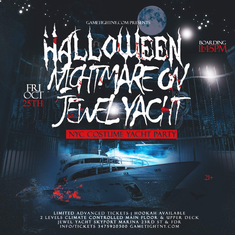 Event - NYC Halloween Nightmare on Jewel Yacht Skyport Marina Costume Party 2024
