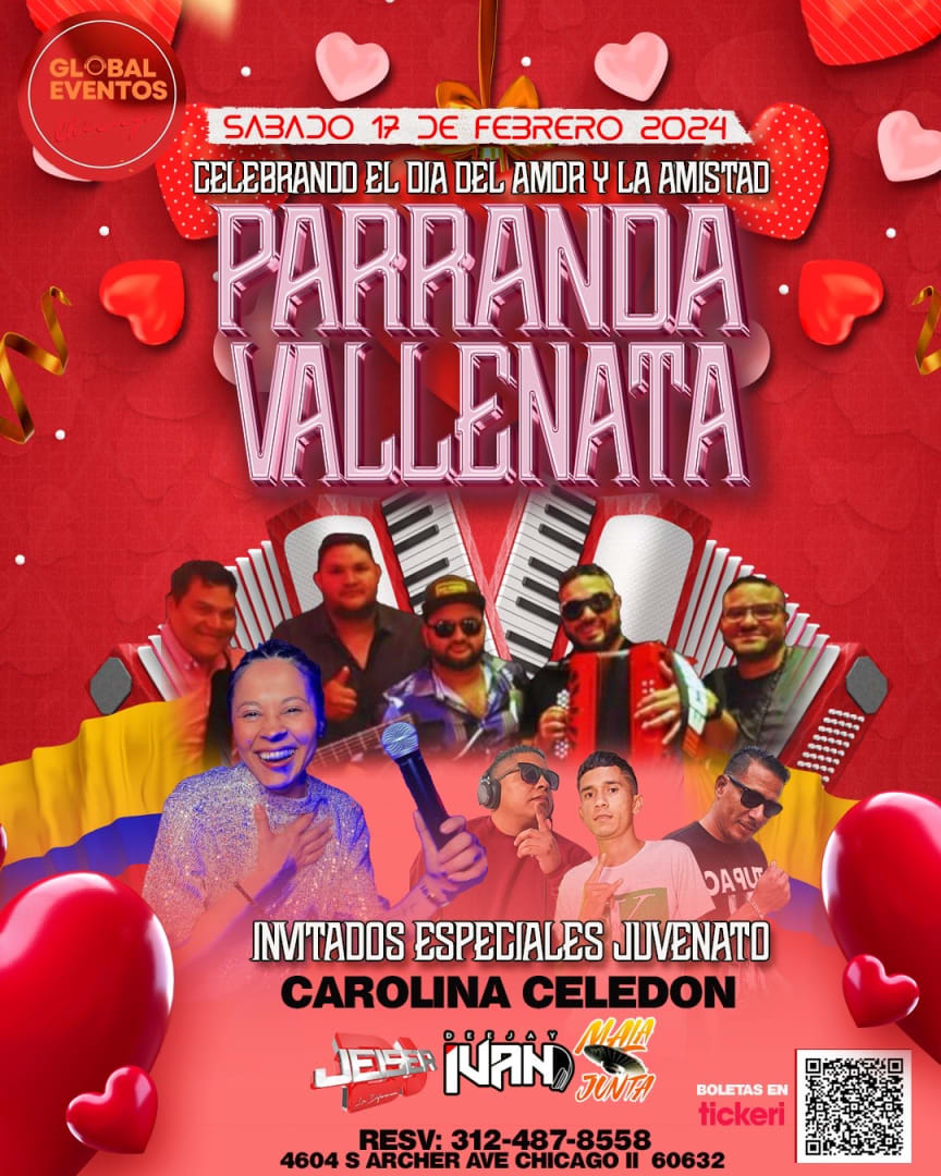 Event - Parranda vallenata con juvenato y invitada especial Carolina Celedon  - Chicago, Ilinois - Sat, February 17, 2024} | concert tickets