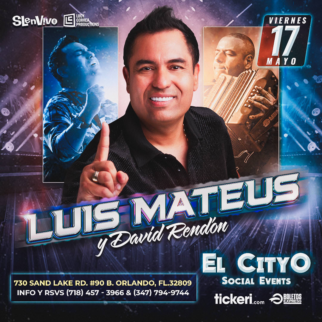 Event - LUIS MATEUS EN ORLANDO,FL!!!! - Orlando, FL - vie, 17 de mayo de 2024} | concert tickets