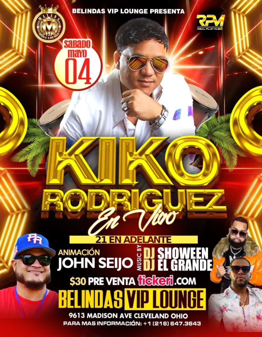 Event - KIKO RODRIGUEZ EN CLEVELAND - Cleveland, OH - sáb, 4 de mayo de 2024} | concert tickets