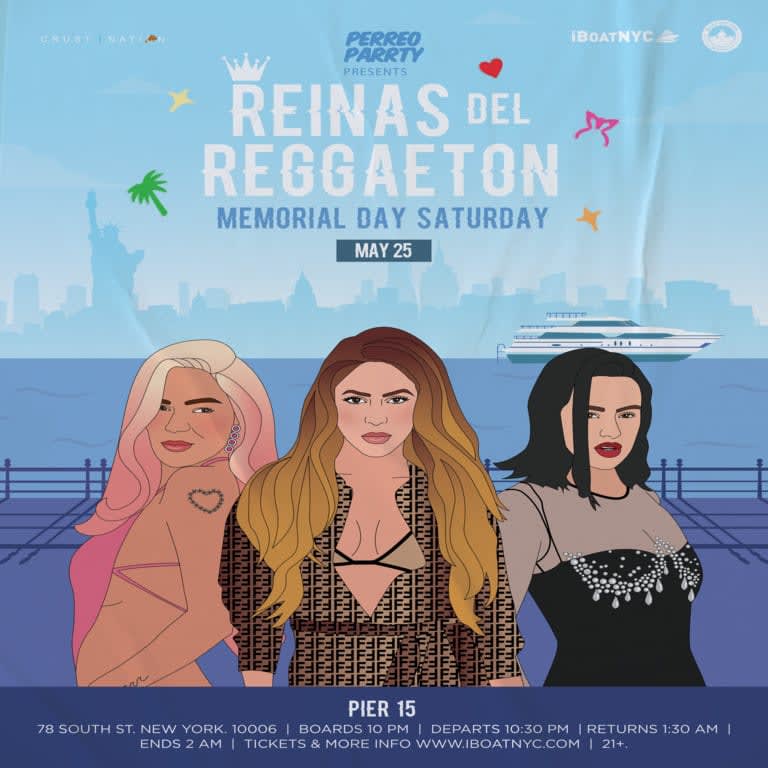 Event - Reinas del Reggaeton - Memorial Day Saturday Women Tribute Boat Party - New York, NY - Sat, May 25, 2024} | concert tickets