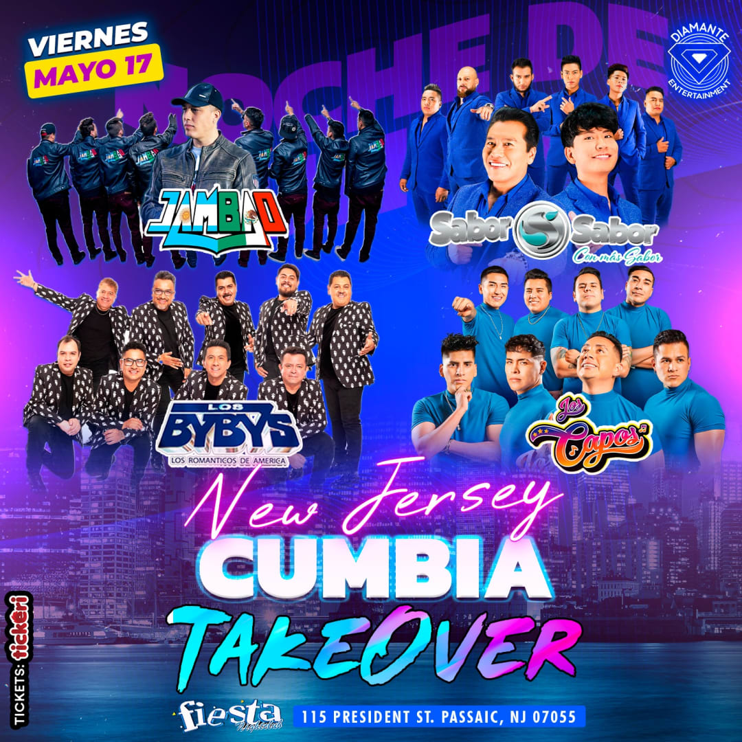 Event - New Jersey Cumbia Takeover   - Passaic, NJ - vie, 17 de mayo de 2024} | concert tickets