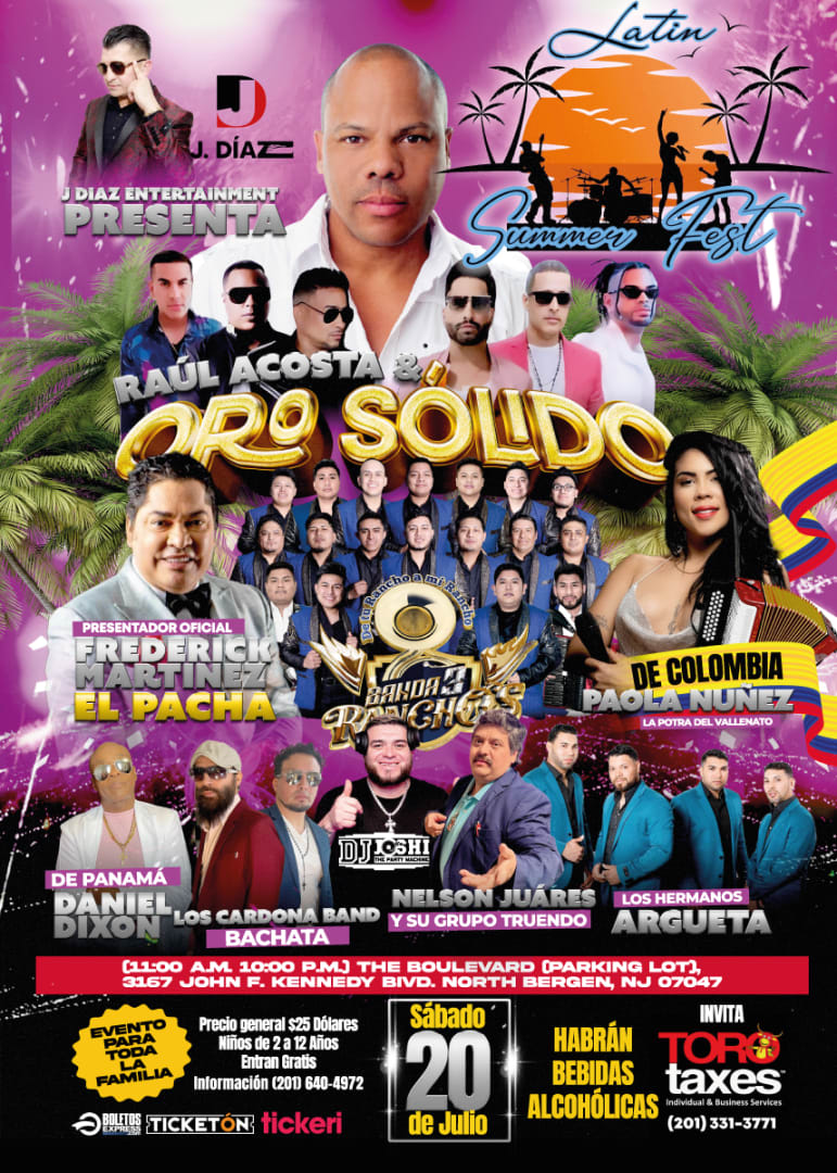 Event - Latin Summer Fest  - North Bergen, NJ - Sat, July 20, 2024} | concert tickets