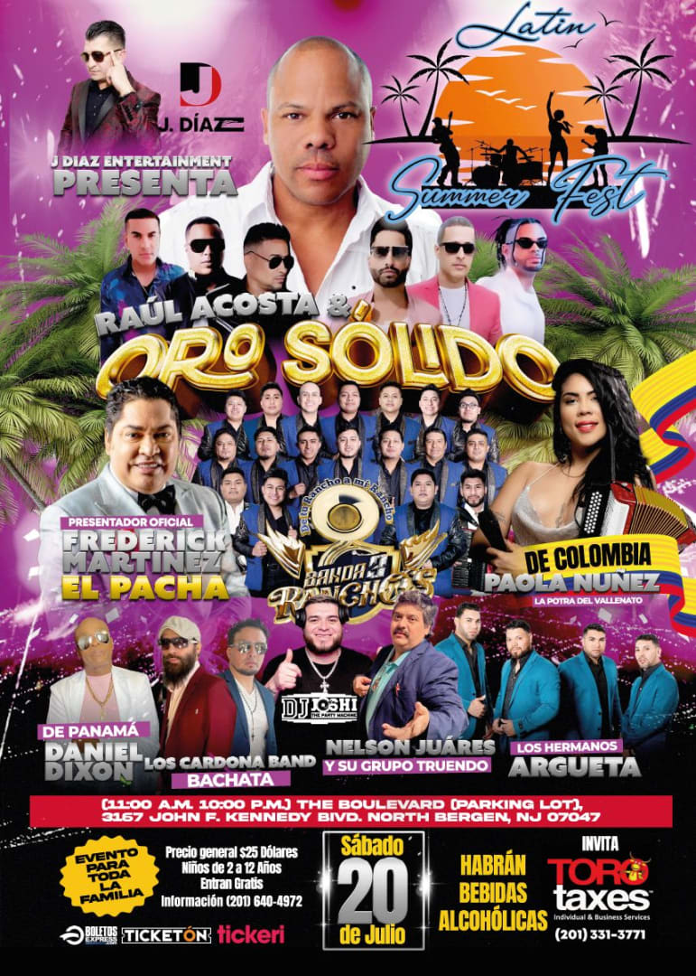 Event - LATIN SUMMER FEST CON ORO SOLIDO , BANDA 3 RANCHOS EN VIVO !