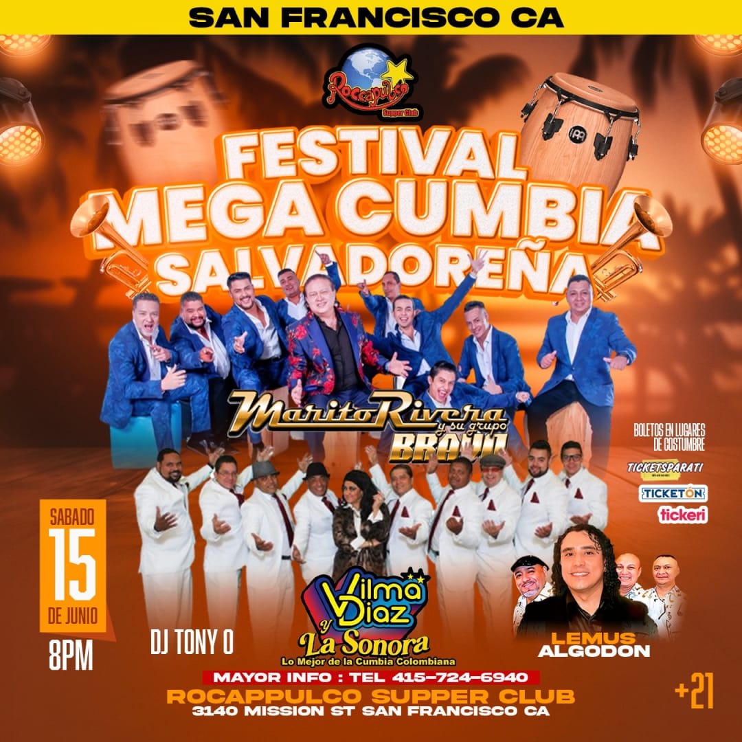 Event - Festival Mega Cumbia Salvadoreña - San Francisco, CA - Sat, June 15, 2024} | concert tickets