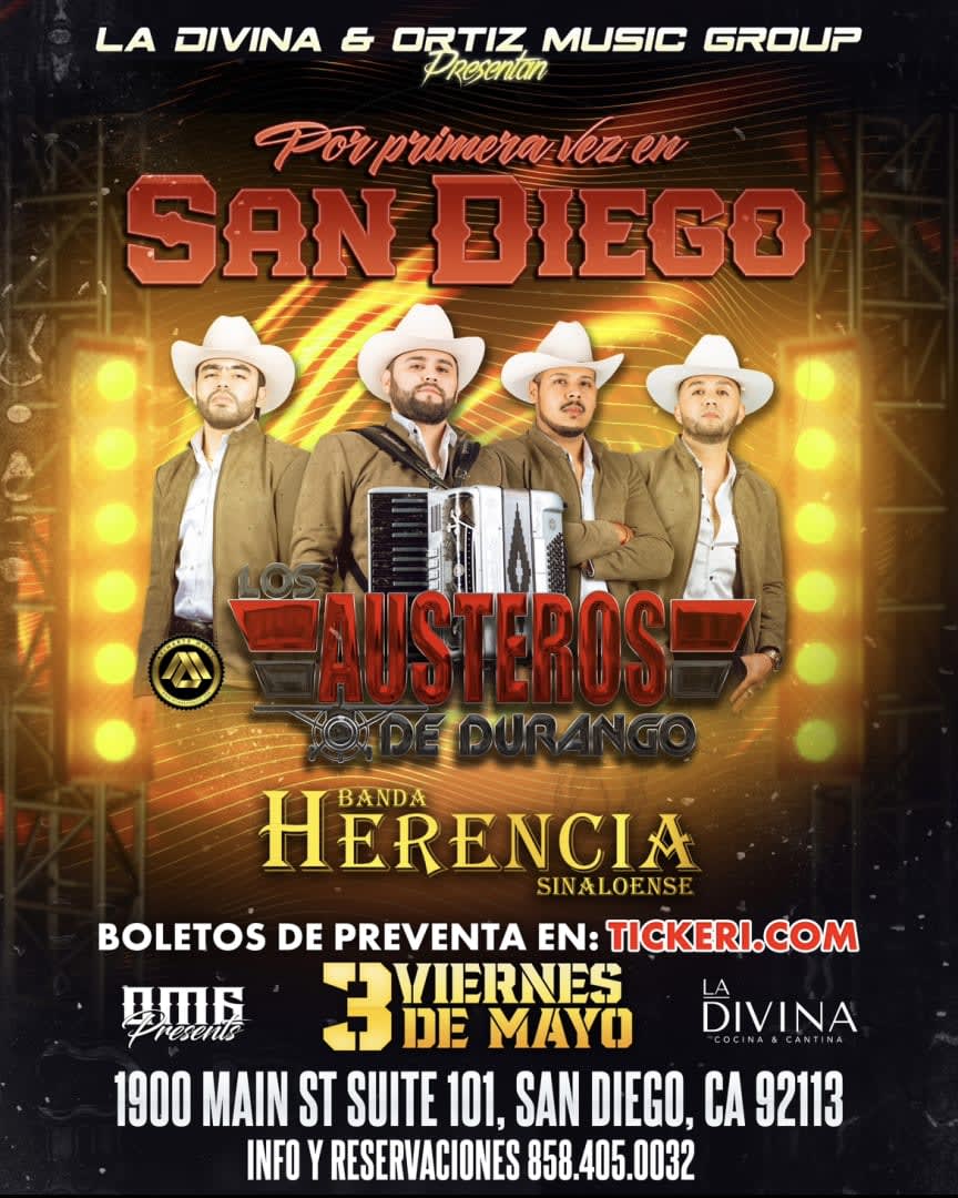 Event - Los Austeros de Durango & Banda Herencia Sinaloense  - San Diego, CA - Fri, May 3, 2024} | concert tickets