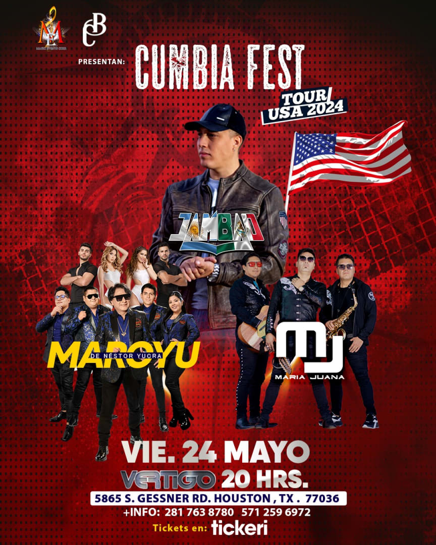 Event - JAMBAO , MAROYU DE NESTOR YUCRA , MARIA JUANA EN VIVO ! - Houston, TX - Fri, May 24, 2024} | concert tickets