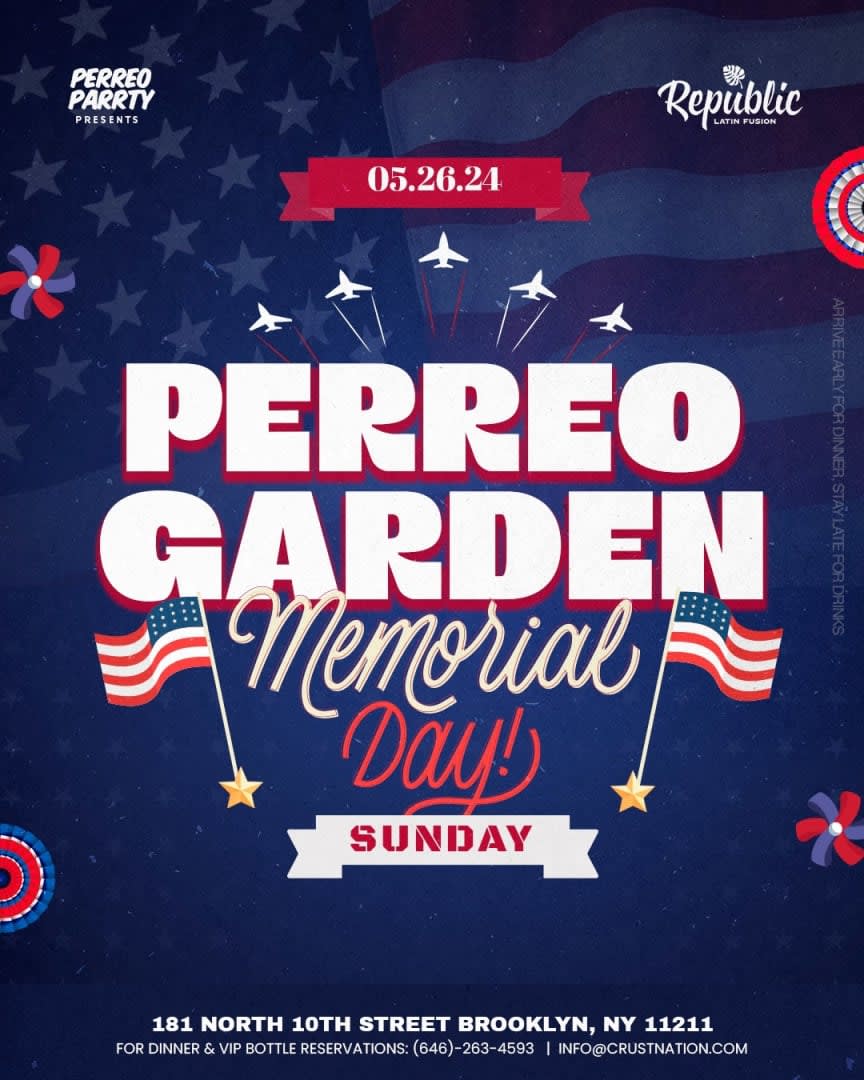 Event - Perreo Garden: Memorial Day- Latin & Reggaetón Party - NEW YORK, NY - Sun, May 26, 2024} | concert tickets