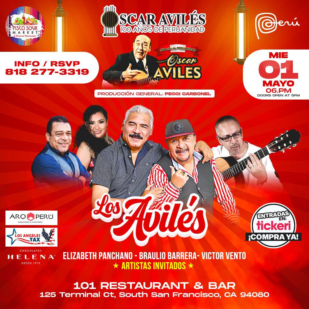 Event - Oscar Avilés - 100 Años de Peruanidad  - South San Francisco, CA - mié, 1 de mayo de 2024} | concert tickets