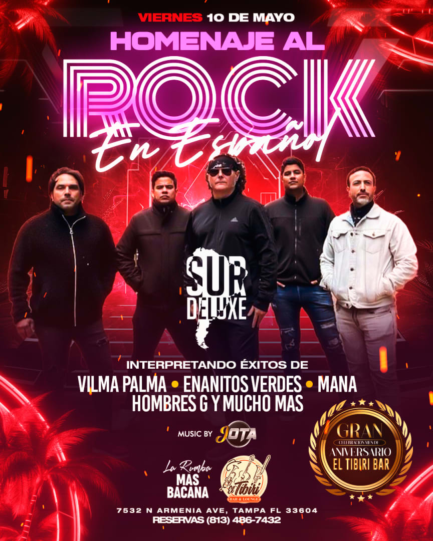 Event - Homenaje Al Rock En Espanol Banda SurDeluxe - Tampa, FL - vie, 10 de mayo de 2024} | concert tickets