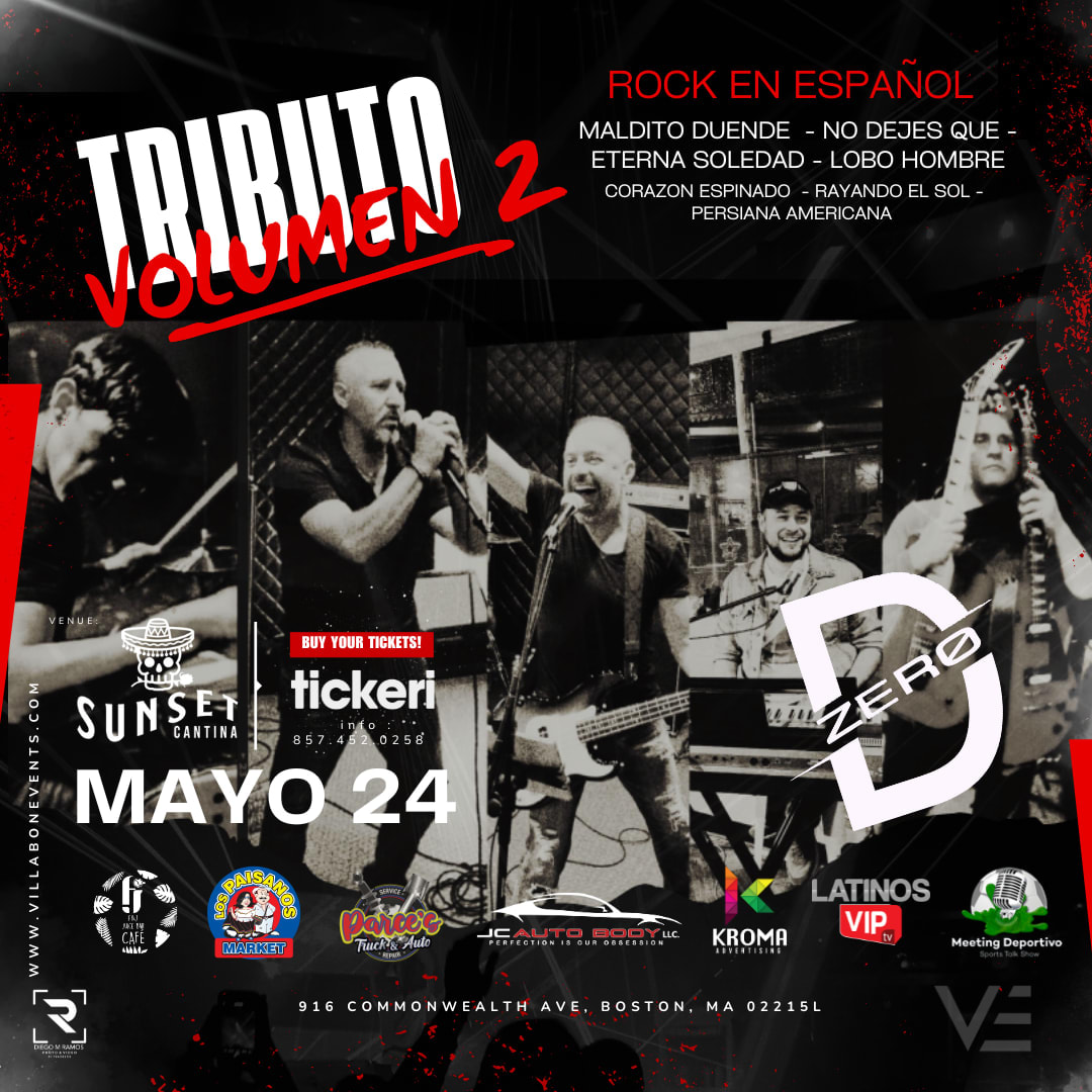 Event - TRIBUTO VOLUMEN 2 - Boston, MA - vie, 24 de mayo de 2024} | concert tickets