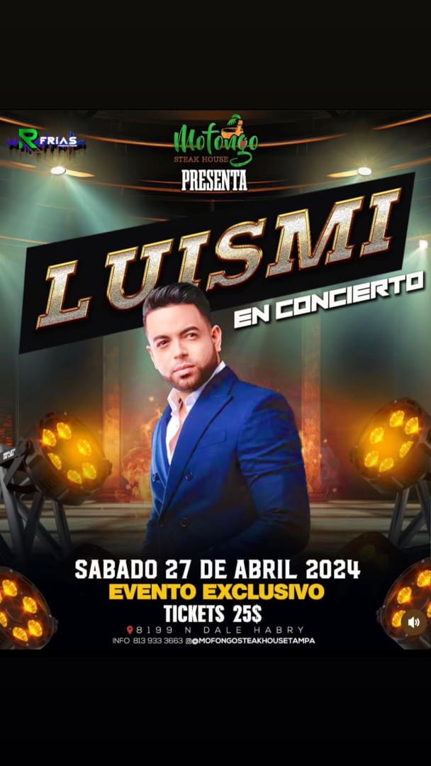 Event - Luismi - Tampa, FL - Sat, April 27, 2024} | concert tickets