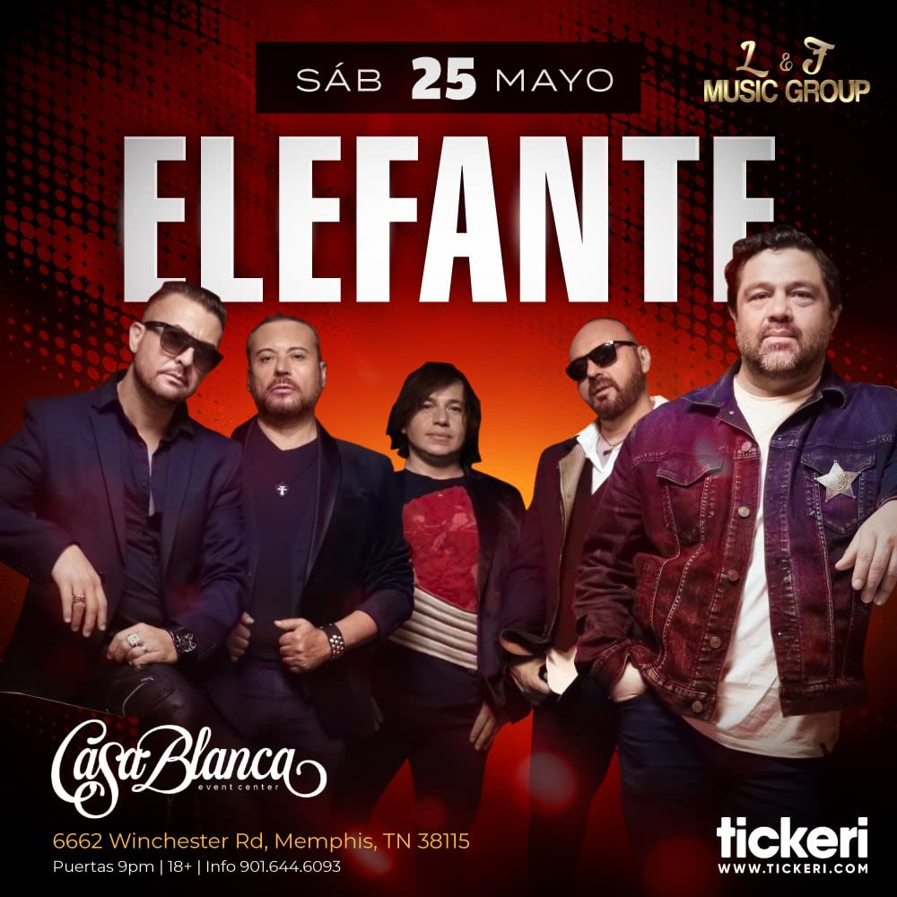 Event - ELEFANTE EN MEMPHIS - Memphis, TN - sáb, 25 de mayo de 2024} | concert tickets