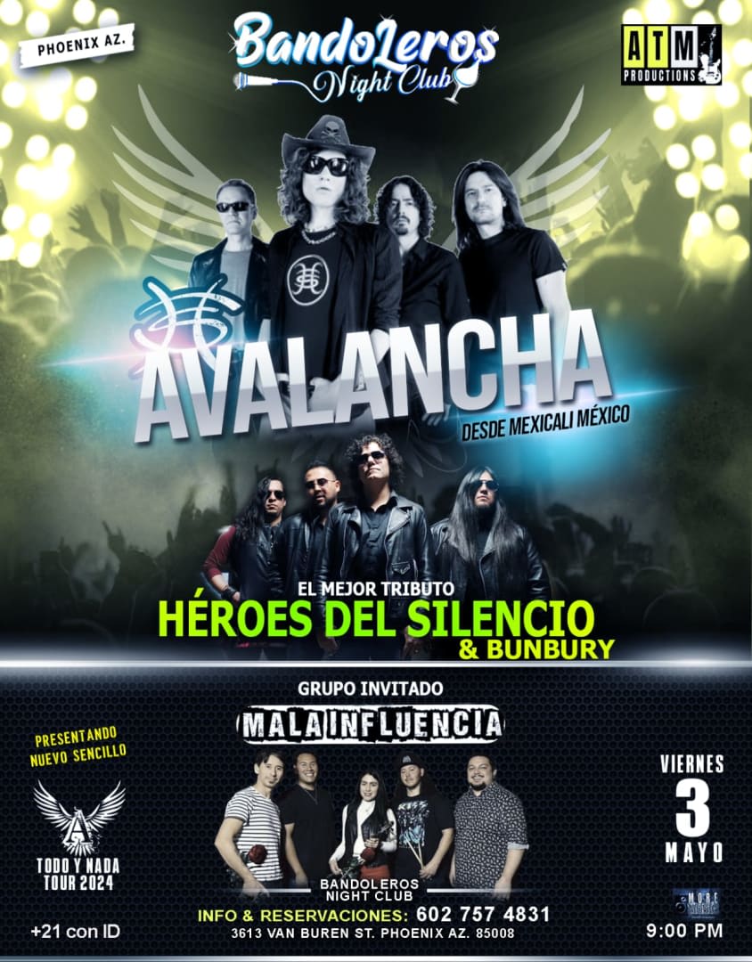 Event - Todo y nada tour héroes del silencio/ Bunbury tributo  - Phoenix, AZ - Fri, May 3, 2024} | concert tickets