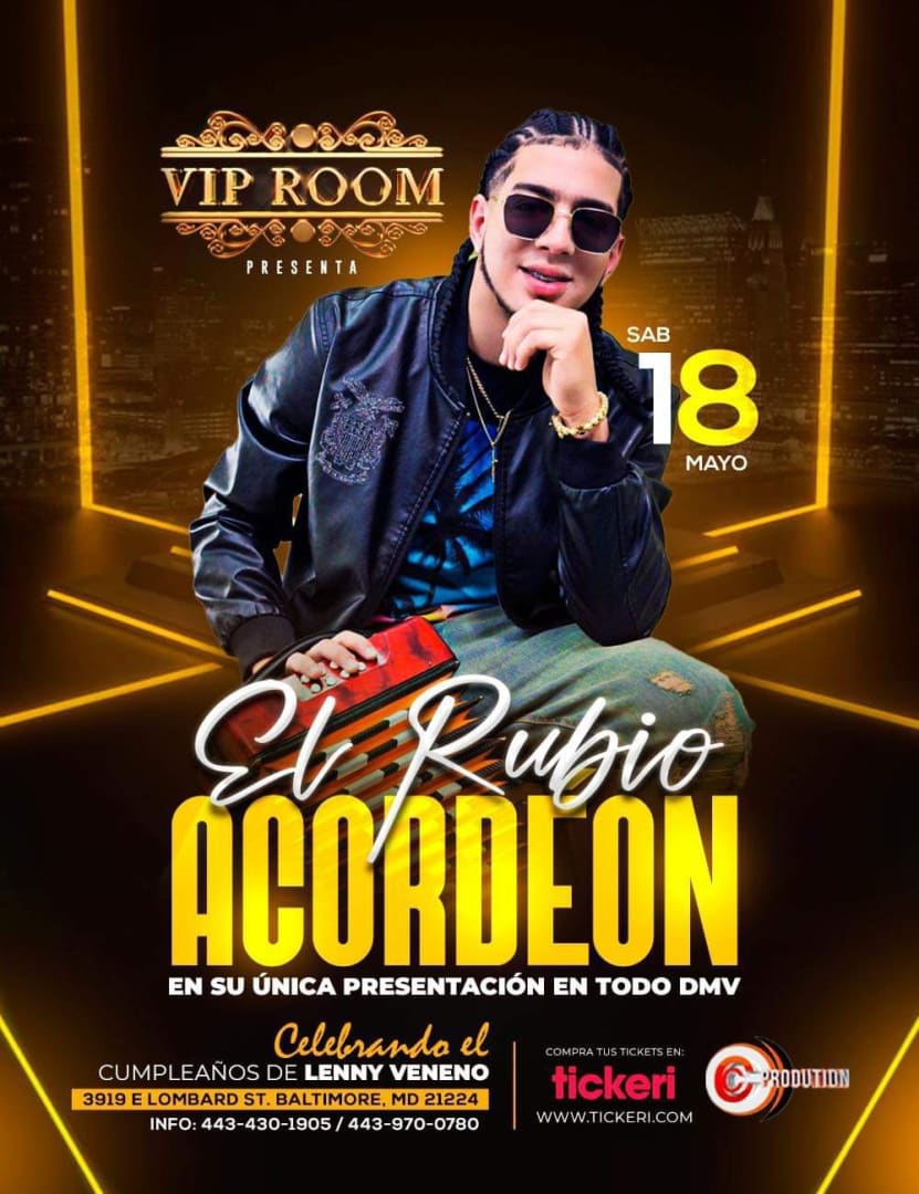 Event - El Rubio Acordeón Live  - Baltimore, MD - sáb, 18 de mayo de 2024} | concert tickets