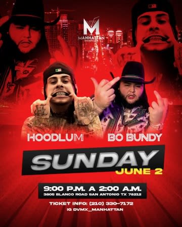 Event - Hoodlum & Bo Bundy  - San Antonio, TX - dom, 2 de junio de 2024} | concert tickets