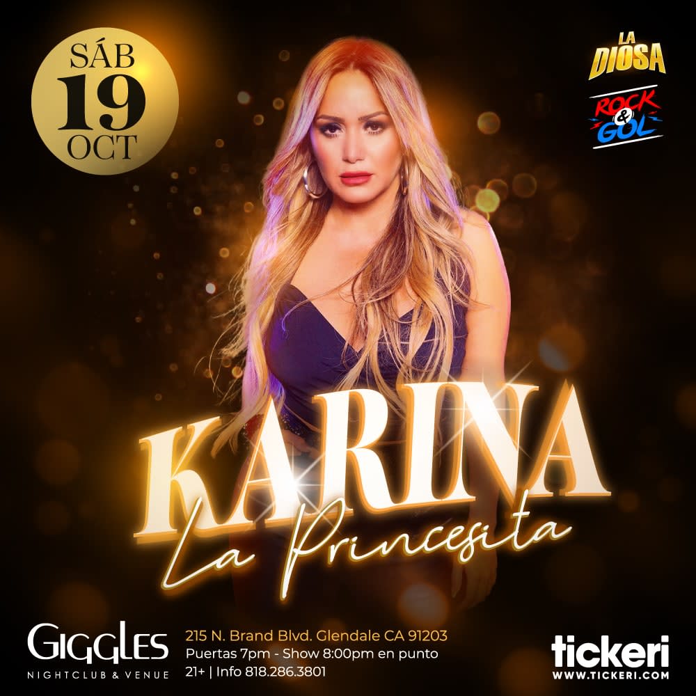 Event - KARINA LA PRINCESITA EN LOS ANGELES - Glendale, CA - sáb, 19 de octubre de 2024} | concert tickets