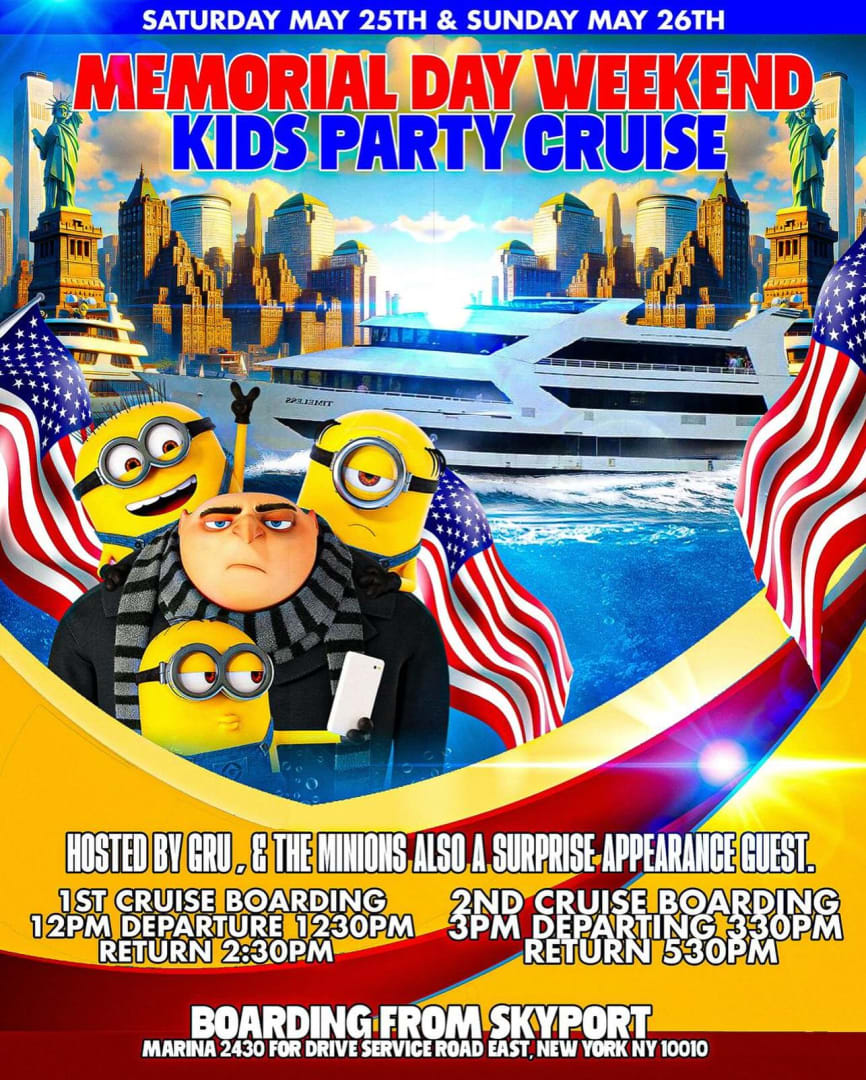 Event - Memorial Day Kids Party Cruise (3:00pm-5:30pm) - New York, NY - dom, 26 de mayo de 2024} | concert tickets