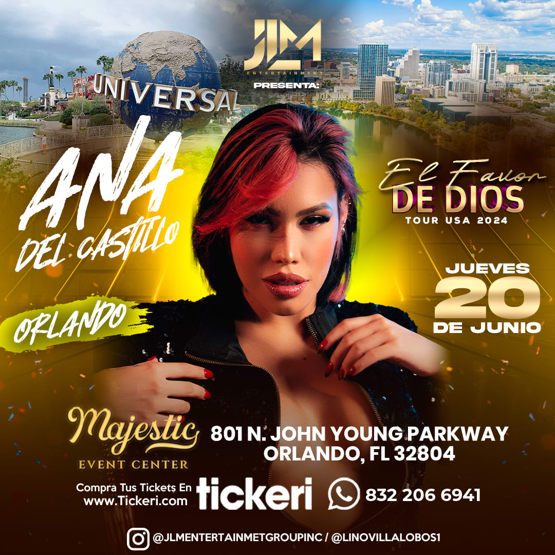 Event - ANA DEL CASTILLO "Por Primera Vez" ¡EN CONCIERTO! - Orlando (Florida) - Orlando, FL - Thu, June 20, 2024} | concert tickets