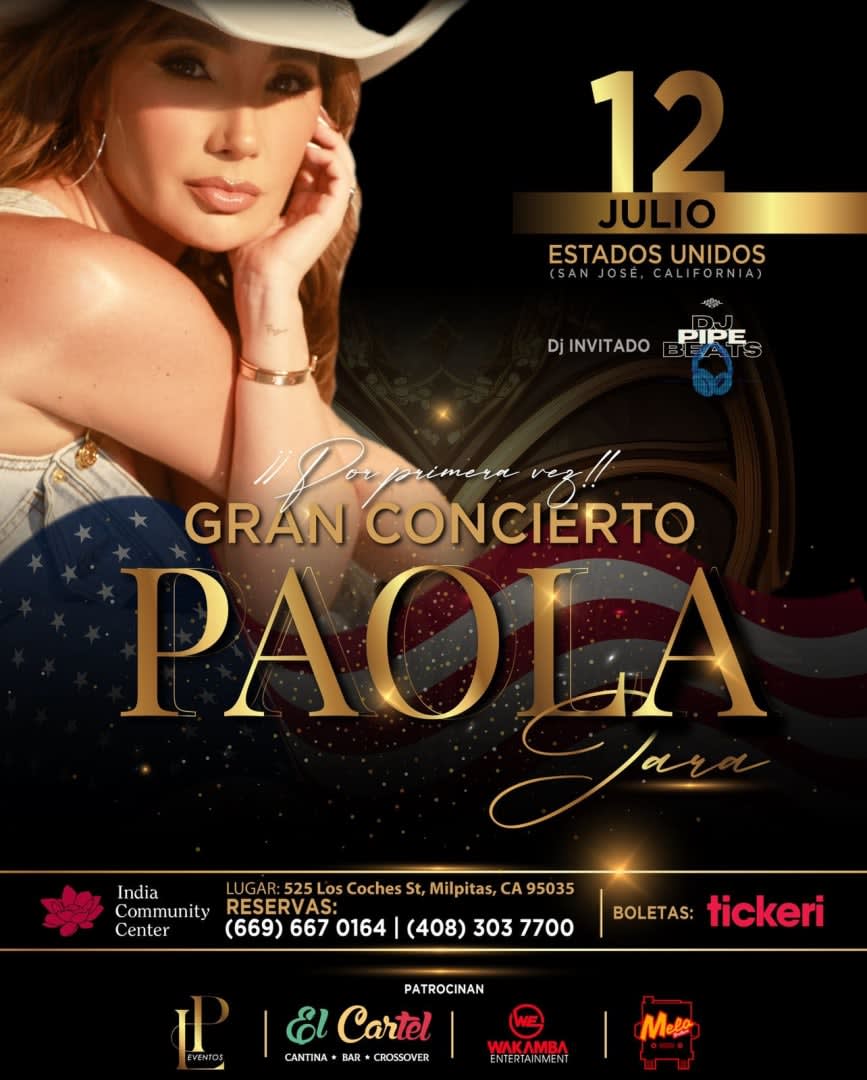 Event - Paola jara - Milpitas, California  - Fri, July 12, 2024} | concert tickets