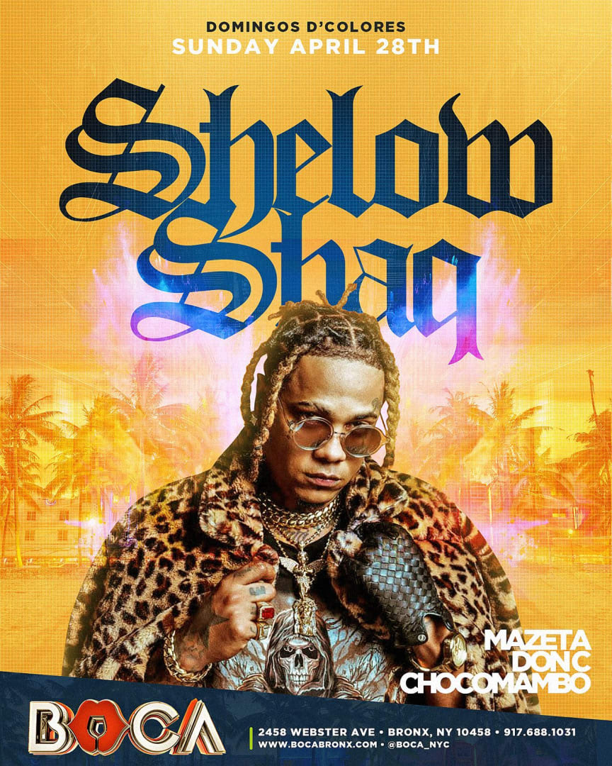 Event - Shelow Shaq en Vivo en Boca - Bronx, NY - dom, 28 de abril de 2024} | concert tickets