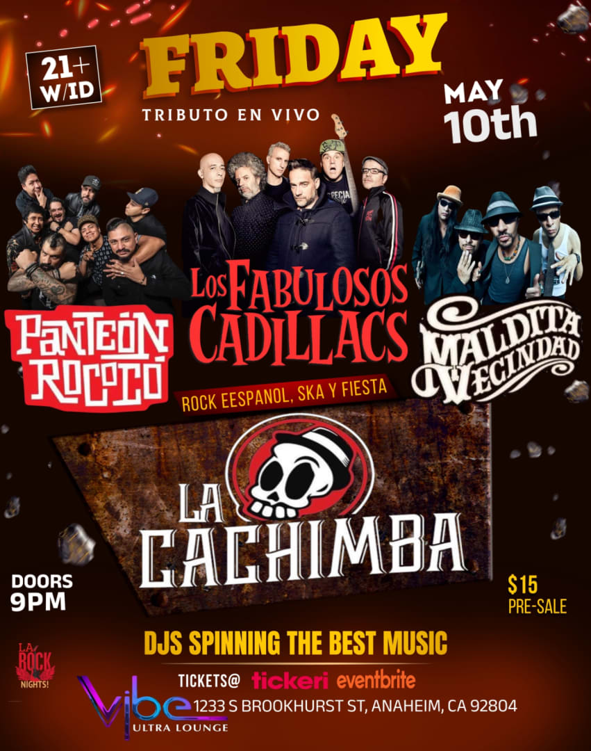Event - PANTEON ROCOCO\\LOS FABULOSOS CADILLCAS\\MALDITA VECINDAD.. Live Tribute Night!!