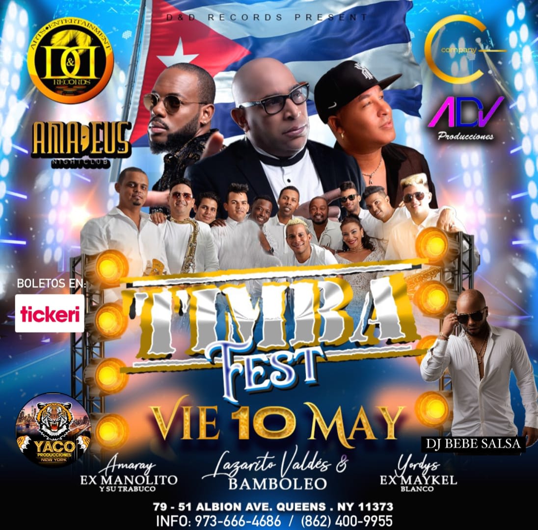 Event - TIMBA FEST NEW YORK 2024 - Queens, NY - vie, 10 de mayo de 2024} | concert tickets