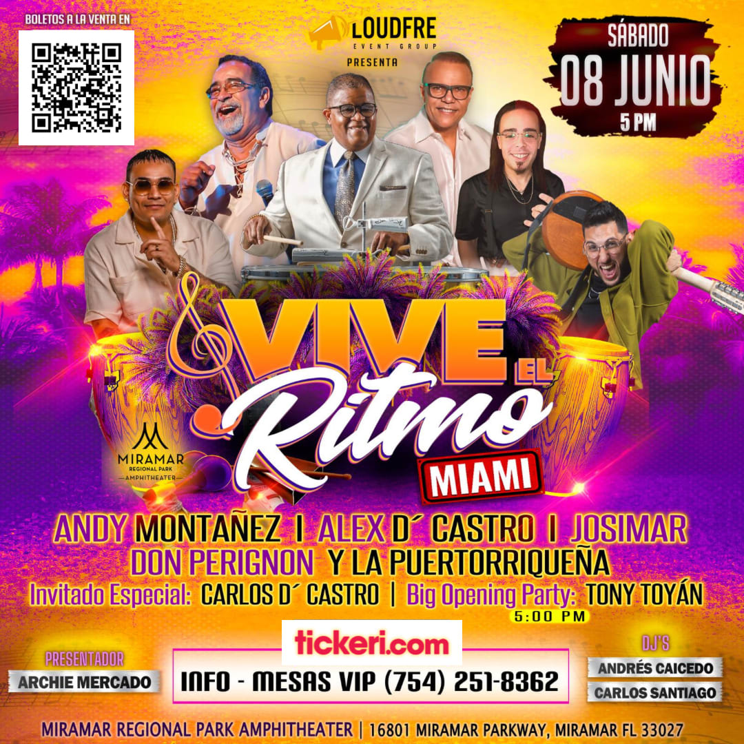 Event - VIVE EL RITMO MIAMI - Miramar, florida - sáb, 8 de junio de 2024} | concert tickets