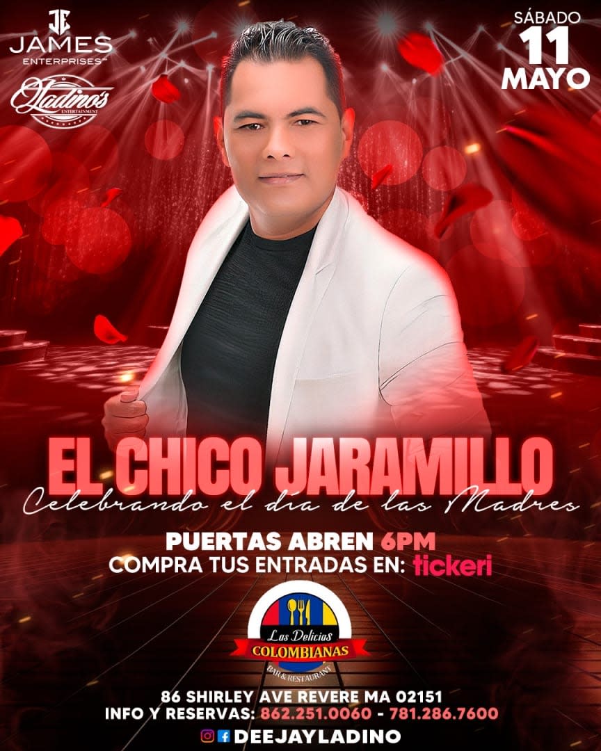 Event - El Chico Jaramillo "El Rey de la Bohemia" - Revere, MA - sáb, 11 de mayo de 2024} | concert tickets