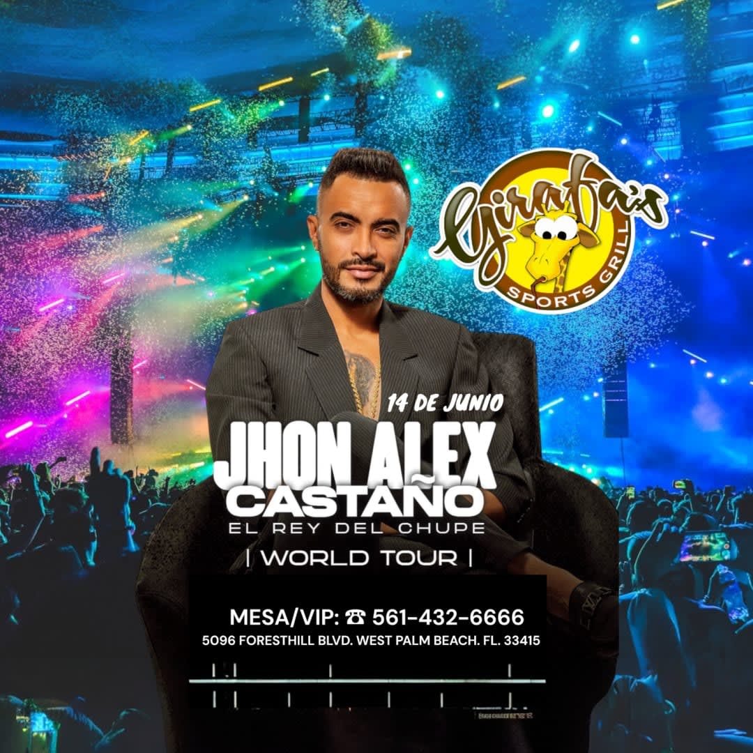 Event - JHON ALEX CASTAÑO en Concierto en West Palm Beach  - West Palm Beach, FL - Fri, June 14, 2024} | concert tickets