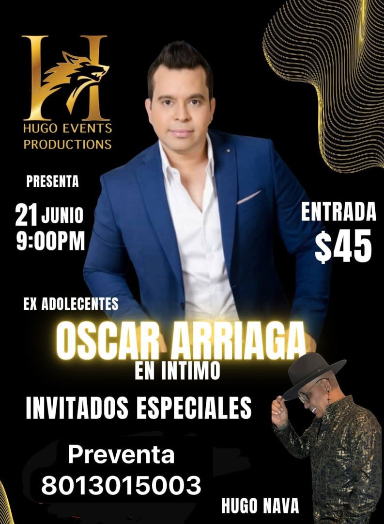 Event - OSCAR ARRIAGA EX ADOLESCENTES EN INTIMO  - West Valley City, UT - vie, 21 de junio de 2024} | concert tickets