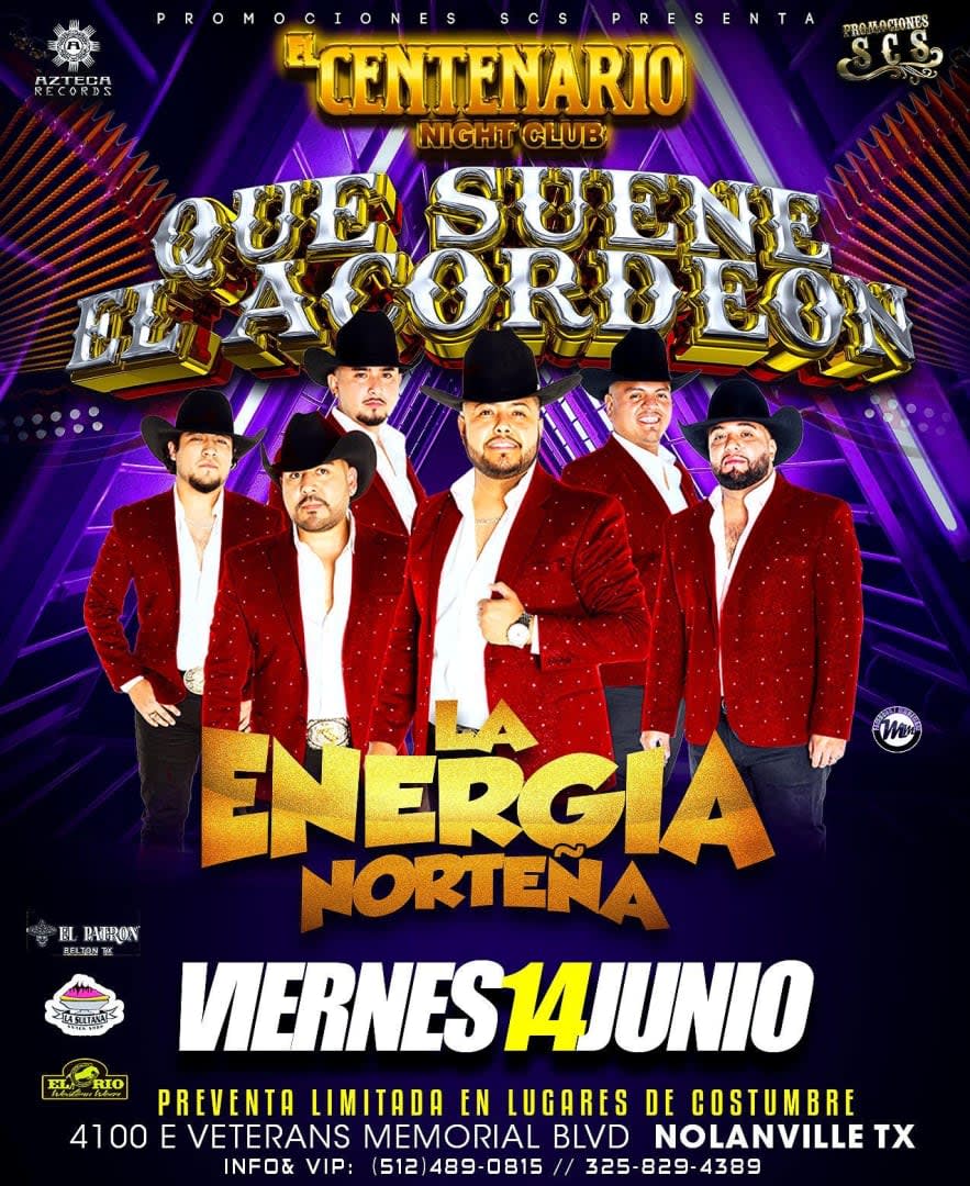 Event - LA ENERGIA NORTEÑA - Nolanville TX - Nolanville, TX - Fri, June 14, 2024} | concert tickets