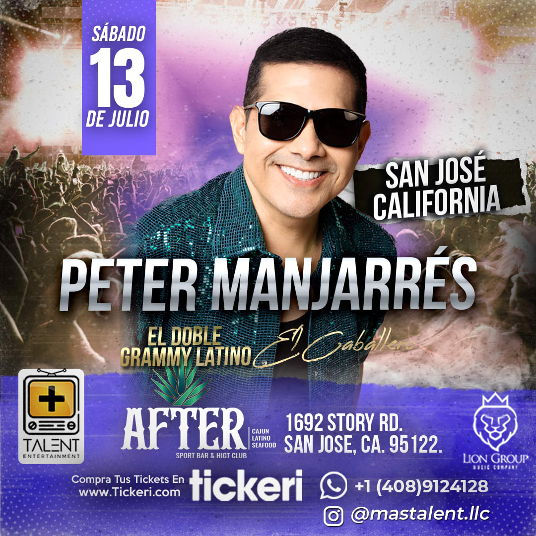 Event - PETER MANJARRES EN CONCIERTO ! - San Jose, CALIFORNIA - sáb, 13 de julio de 2024} | concert tickets