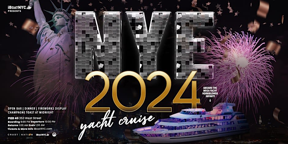 Event - New York New Year's Eve Fireworks Party Cruise 2024 - New York, NY - Tue, December 31, 2024} | concert tickets