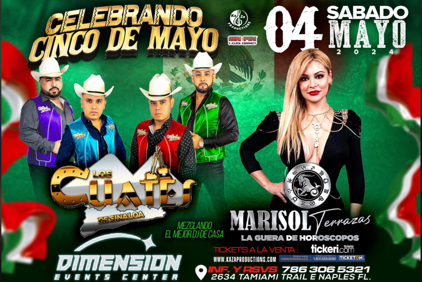 Event - LOS CUATES DE SINALOA , MARISOL TERRAZAS EN VIVO ! - Naples, FL - sáb, 4 de mayo de 2024} | concert tickets